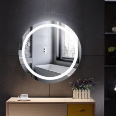 Круглое настенное зеркало 120 см со светодиодной LED-подсветкой Лина 